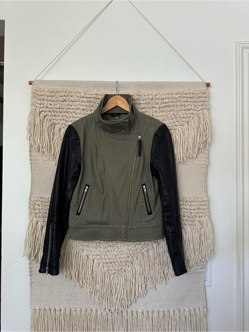 Mackage Andra Leather Detail Moto Jacket